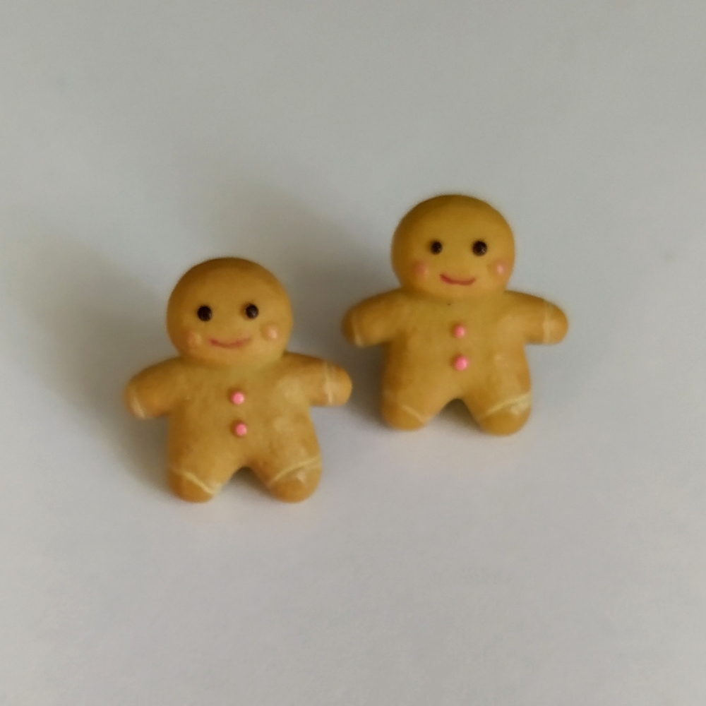 Gingerbread Man Stud Earrings